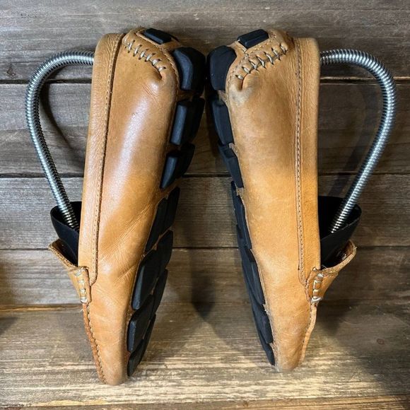 Womens Mercanti Florentini Brown Leather Shoes Driving Loafers‎ Size 8 B GUC - Picture 4 of 6